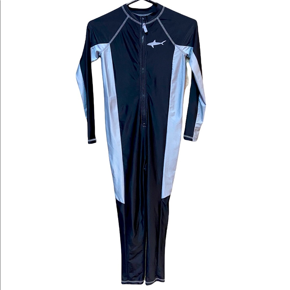 Boys one piece zip up swimsuit